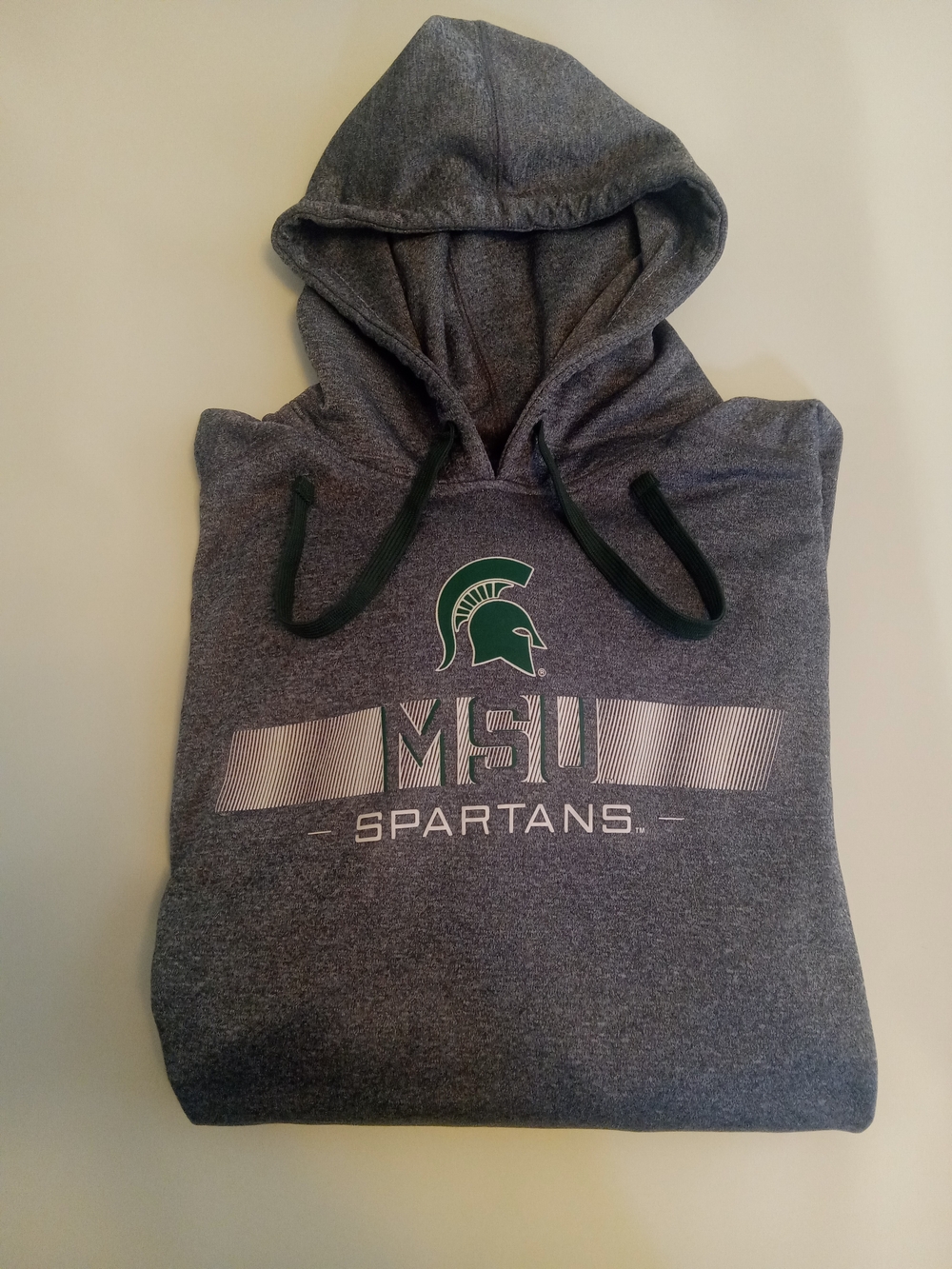 Champion Elite Gray Hooded Pullover Hoodie MSU Spartans 2XL